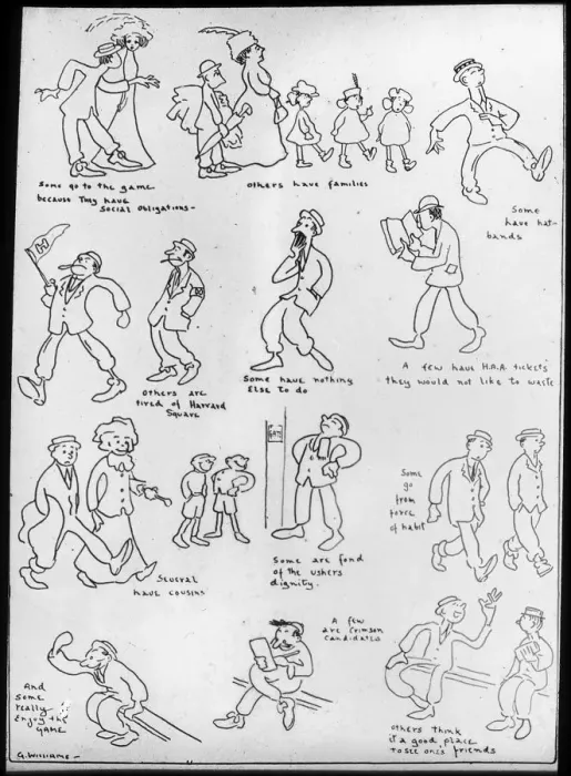 Framed Print : Harvard University cartoon, early 20th century(?). Artist: G Williams Framed Print : Harvard University cartoon, early 20th century(?). Artist: G Williams