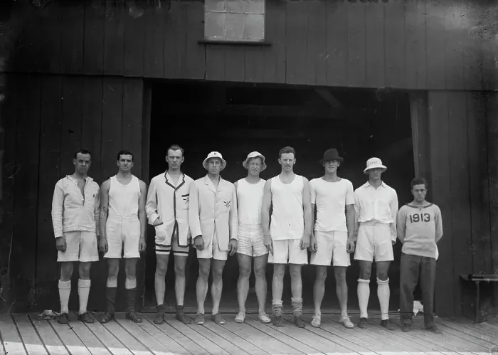 Framed Print : Harvard Varsity, 1911, between 1910 and 1915. Creator: Bain News Service Framed Print : Harvard Varsity, 1911, between 1910 and 1915. Creator: Bain News Service