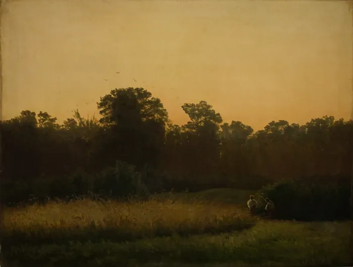 Framed Print : Harvest, 1873. Creator: Nicholas Chevalier Framed Print : Harvest, 1873. Creator: Nicholas Chevalier
