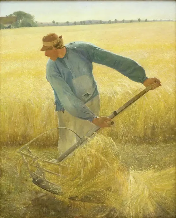 Framed Print : Harvest, 1885. Creator: Laurits Andersen Ring Framed Print : Harvest, 1885. Creator: Laurits Andersen Ring