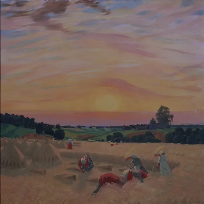 Framed Print : The Harvest, 1914. Artist: Kustodiev, Boris Michaylovich (1878-1927) Framed Print : The Harvest, 1914. Artist: Kustodiev, Boris Michaylovich (1878-1927)