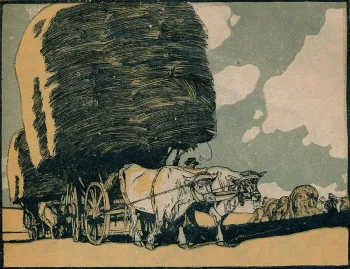 Framed Print : Harvest, c1910. Artist: Otto Richard Bossert Framed Print : Harvest, c1910. Artist: Otto Richard Bossert