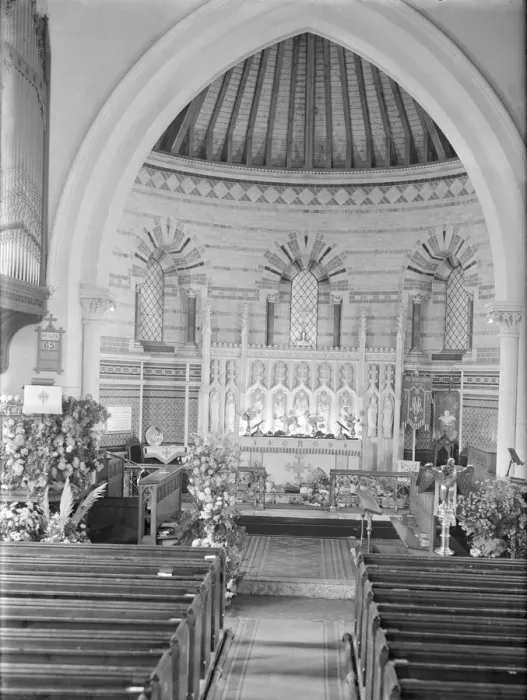 Framed Print : Harvest at Holy Trinity Church, Cowes, Isle of Wight, pre 1913. Creator: Kirk & Sons of Cowes Framed Print : Harvest at Holy Trinity Church, Cowes, Isle of Wight, pre 1913. Creator: Kirk & Sons of Cowes