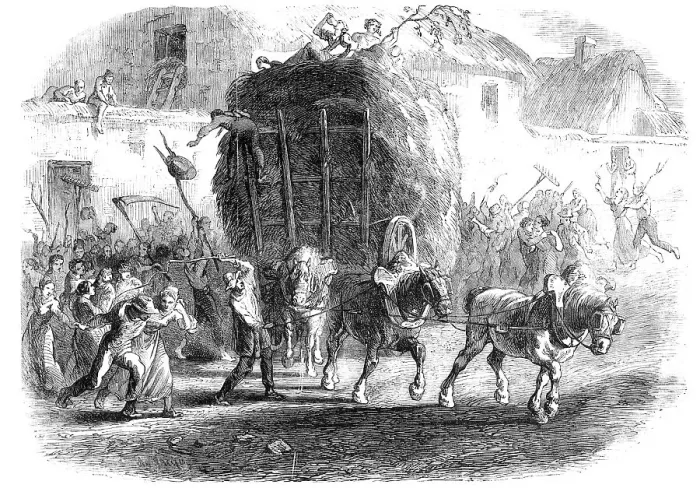 Framed Print : Harvest-Home Custom in France, 1854. Creator: Unknown Framed Print : Harvest-Home Custom in France, 1854. Creator: Unknown