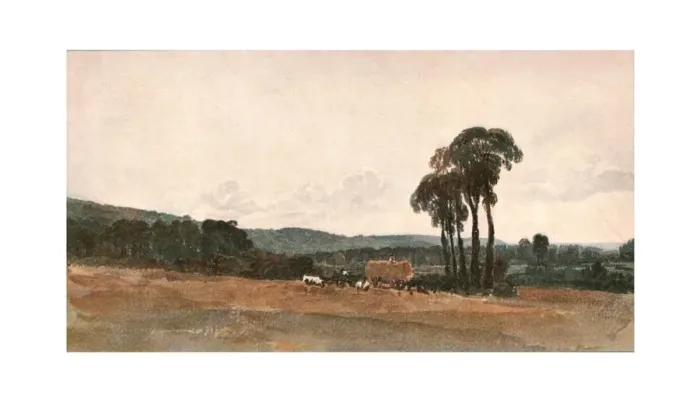 Framed Print : A Harvest Scene - an Outdoor Sketch, (c1900). Creator: Unknown