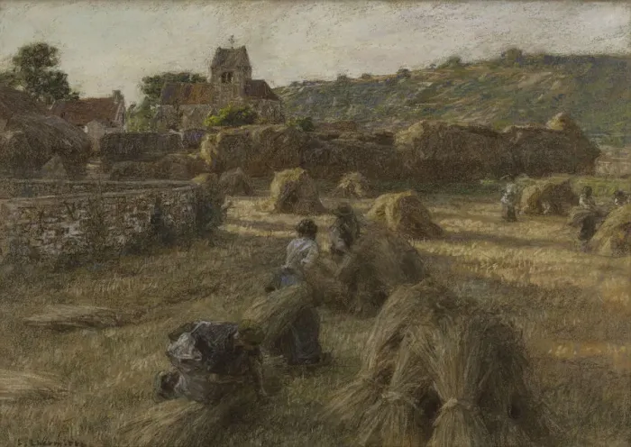 Framed Print : Harvest. The Sheaf-Binders Framed Print : Harvest. The Sheaf-Binders