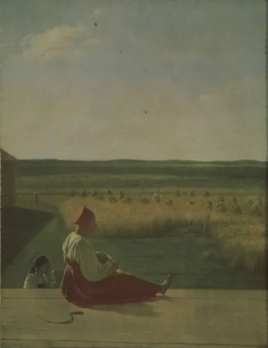 Framed Print : Harvest Time, Summer. Artist: Venetsianov, Alexei Gavrilovich (1780-1847) Framed Print : Harvest Time, Summer. Artist: Venetsianov, Alexei Gavrilovich (1780-1847)