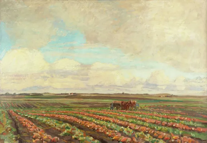 Framed Print : Harvest of Turnips, 1925-1927. Creator: Fritz Syberg Framed Print : Harvest of Turnips, 1925-1927. Creator: Fritz Syberg