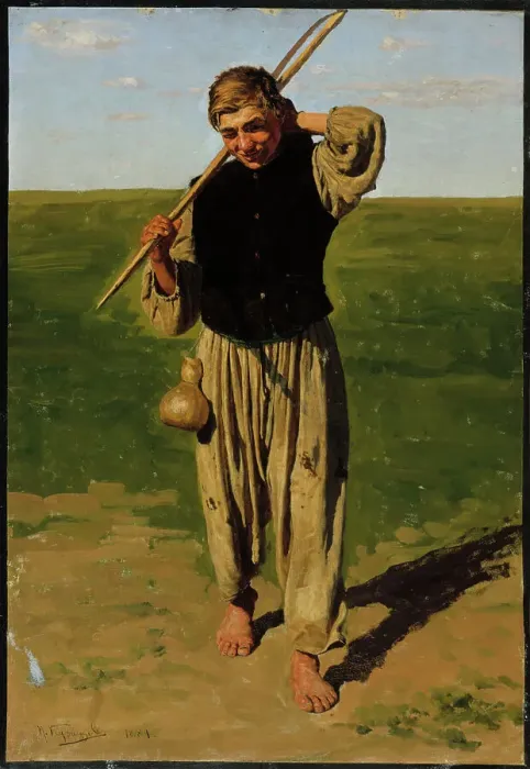 Framed Print : Harvester, 1881. Creator: Nikolai Dmitriyevich Kuznetsov Framed Print : Harvester, 1881. Creator: Nikolai Dmitriyevich Kuznetsov