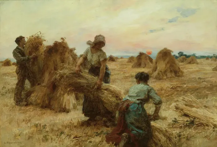 Framed Print : The Harvesters, 1888 / 89. Creator: Leon-Augustin Lhermitte Framed Print : The Harvesters, 1888 / 89. Creator: Leon-Augustin Lhermitte