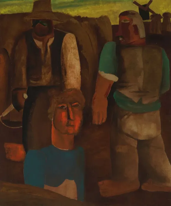Framed Print : Harvesters, 1930. Creator: Constant Permeke Framed Print : Harvesters, 1930. Creator: Constant Permeke