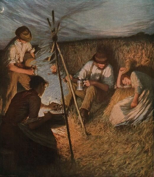 The Harvesters Supper, 1898, (c1930). Creator: Henry Herbert la Thangue