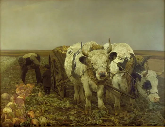 Framed Print : Harvesting beets, 1886. Creator: Niels Pedersen Mols Framed Print : Harvesting beets, 1886. Creator: Niels Pedersen Mols