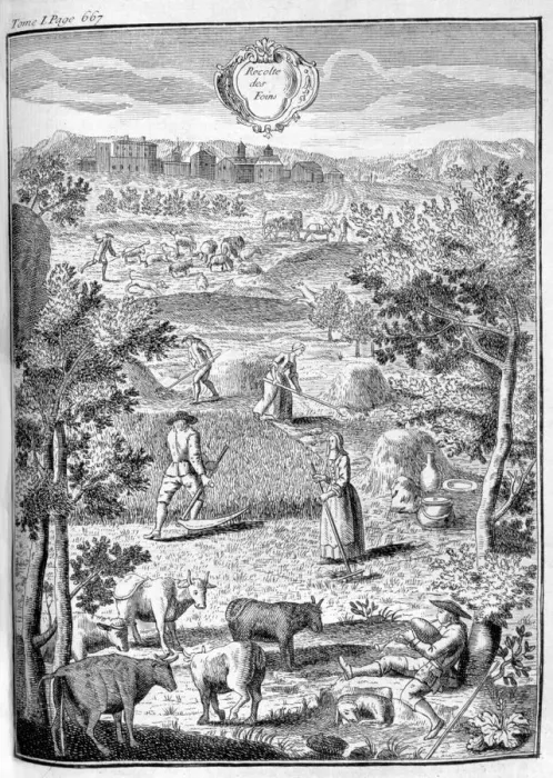Framed Print : Harvesting the hay, 1775