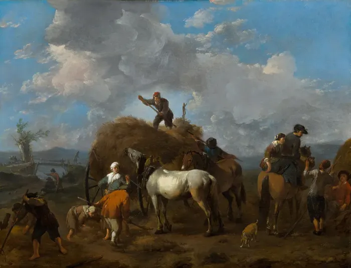 Framed Print : Harvesting the Hay. Creator: Johannes Lingelbach Framed Print : Harvesting the Hay. Creator: Johannes Lingelbach