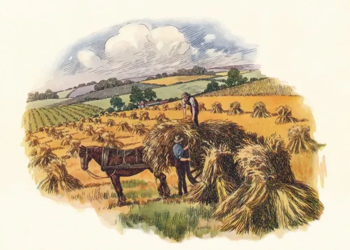Framed Print : Harvesting at Tolpuddle, (1824), 1934
