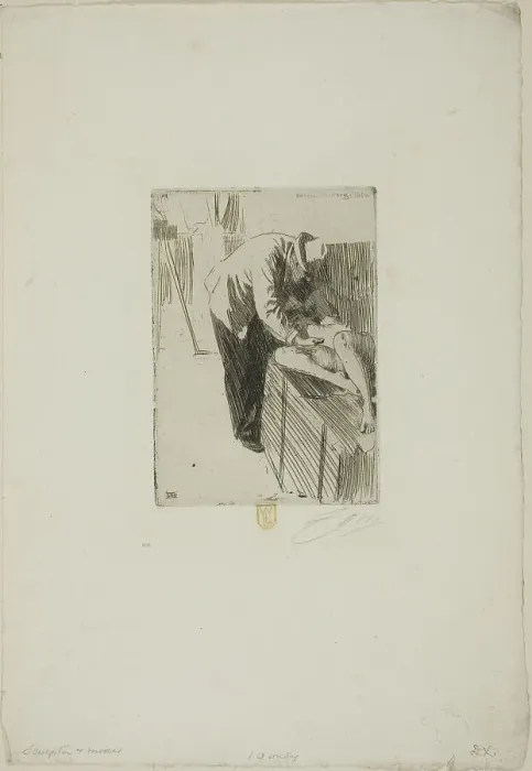 Framed Print : Per Hasselberg, 1891. Creator: Anders Leonard Zorn Framed Print : Per Hasselberg, 1891. Creator: Anders Leonard Zorn