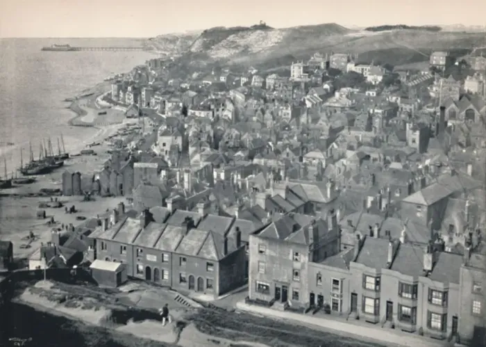 Framed Print : Hastings - From the East Hill, 1895 Framed Print : Hastings - From the East Hill, 1895