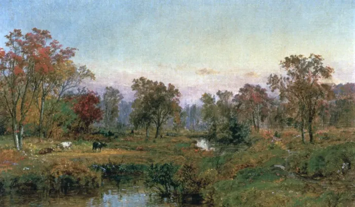 Framed Print : Hastings-on-Hudson, 1885 Artist: Jasper Francis Cropsey Framed Print : Hastings-on-Hudson, 1885 Artist: Jasper Francis Cropsey