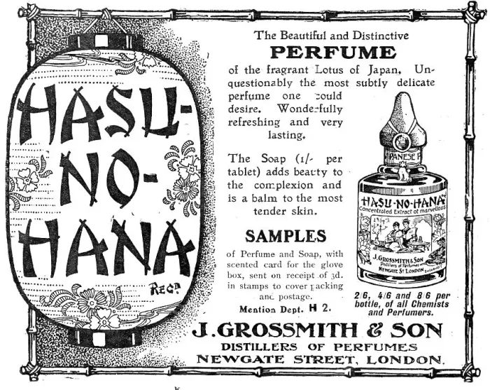 Framed Print : Hasu-no-hana - the Beautiful and Distinctive Perfume, 1909. Creator: Unknown Framed Print : Hasu-no-hana - the Beautiful and Distinctive Perfume, 1909. Creator: Unknown