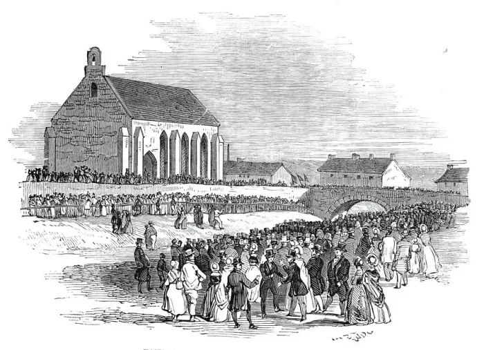 Framed Print : Haswell Colliery explosion - burial of the dead, 1844. Creator: Unknown Framed Print : Haswell Colliery explosion - burial of the dead, 1844. Creator: Unknown