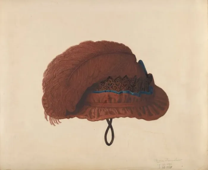 Framed Print : Hat, 1937. Creator: Marie Famularo Framed Print : Hat, 1937. Creator: Marie Famularo