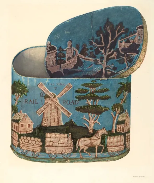 Framed Print : Hat Box, 1935 / 1942. Creator: Frank McEntee Framed Print : Hat Box, 1935 / 1942. Creator: Frank McEntee