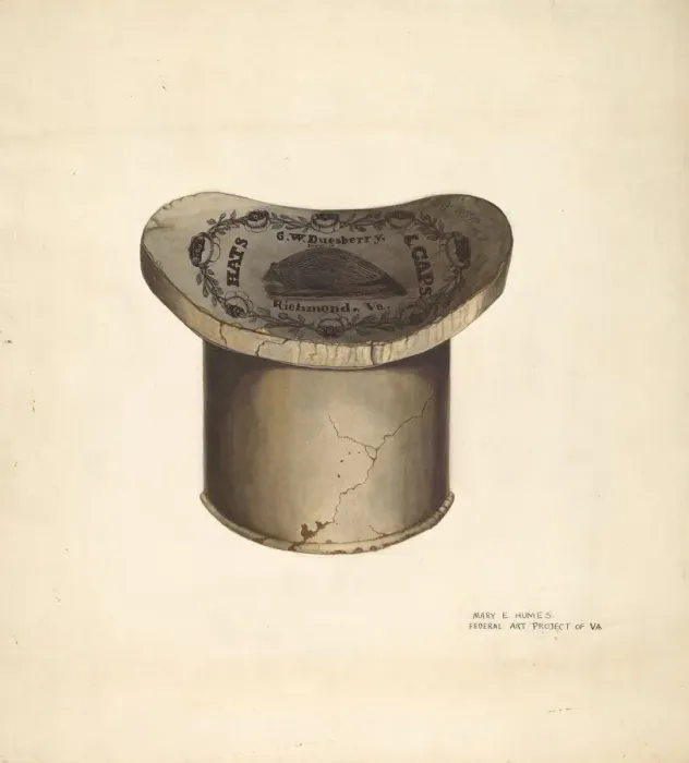 Framed Print : Hat Box, c. 1939. Creator: Mary E Humes Framed Print : Hat Box, c. 1939. Creator: Mary E Humes