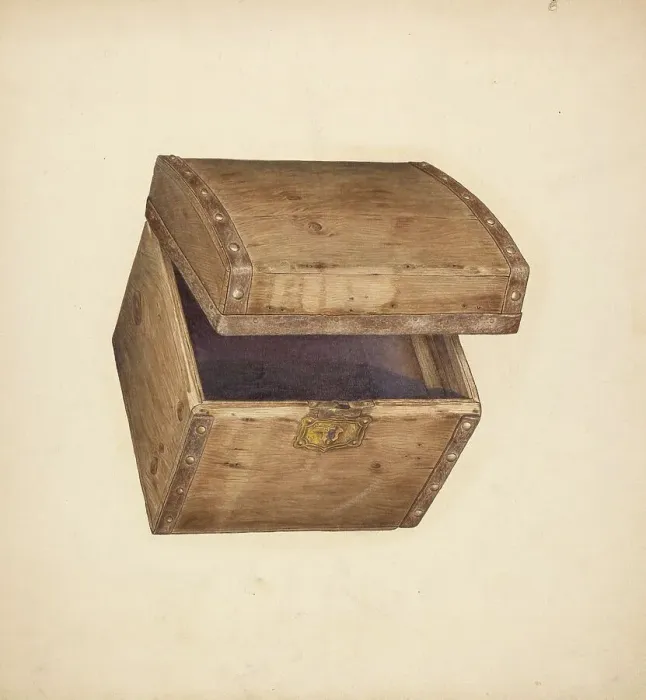 Framed Print : Hat Box - Wood, c. 1940. Creator: Gerald Scalise Framed Print : Hat Box - Wood, c. 1940. Creator: Gerald Scalise