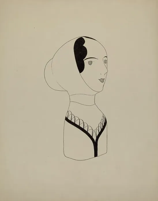 Framed Print : Hat Mannequin and Bonnet, c. 1937. Creator: Howard Weld Framed Print : Hat Mannequin and Bonnet, c. 1937. Creator: Howard Weld