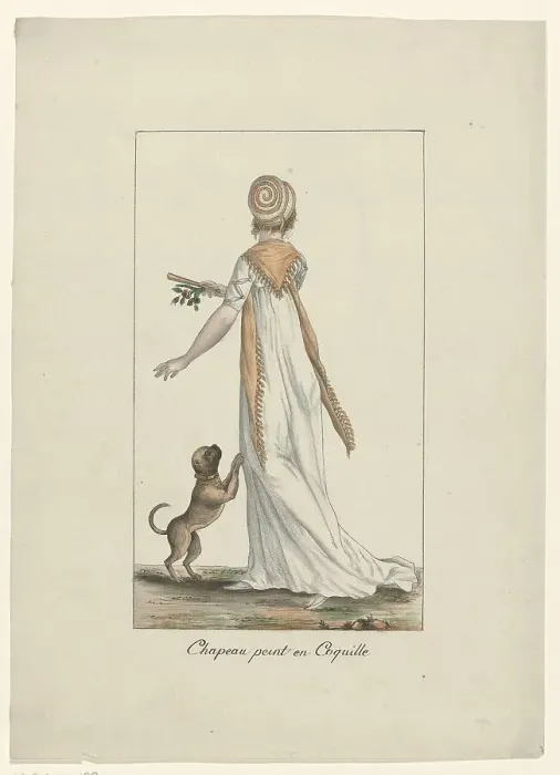 Framed Print : Hat painted like a shell, 1800. Creator: Anon Framed Print : Hat painted like a shell, 1800. Creator: Anon