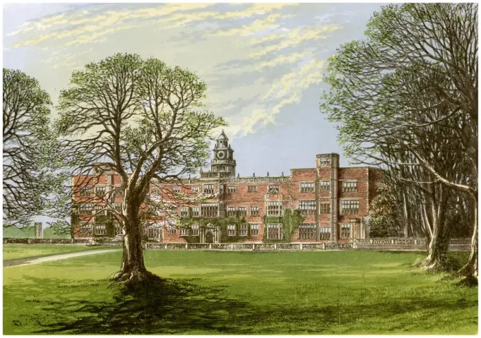 Framed Print : Hatfield House, Hertfordshire, home of the Marquis of Salisbury, 1880 Framed Print : Hatfield House, Hertfordshire, home of the Marquis of Salisbury, 1880