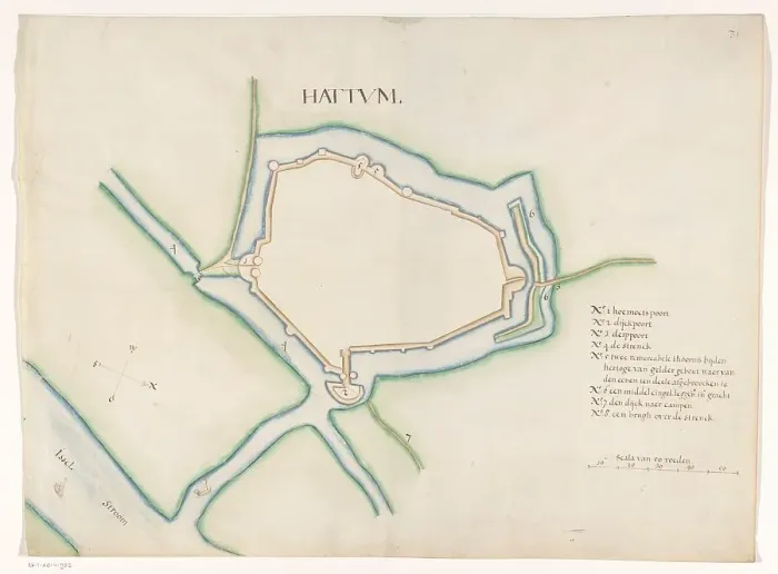 Framed Print : Hattem fortress map, c.1650-c.1799. Creator: Anon Framed Print : Hattem fortress map, c.1650-c.1799. Creator: Anon