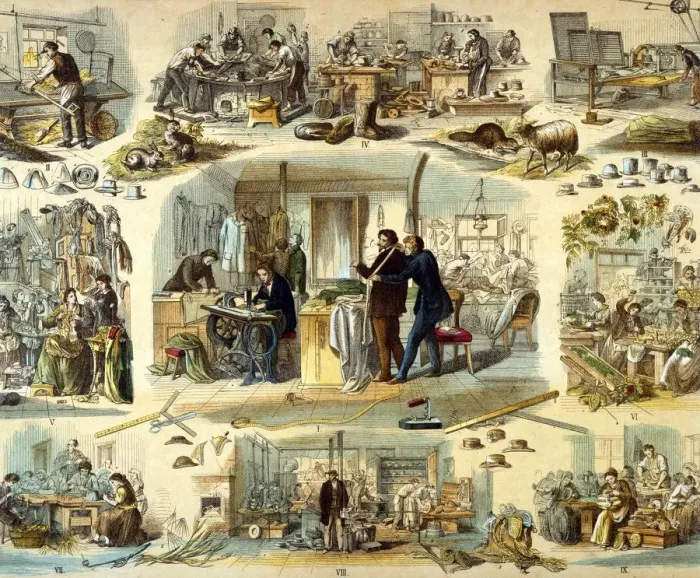 Framed Print : Hatters, milliners and tailors... 1871. Creator: Unknown Framed Print : Hatters, milliners and tailors... 1871. Creator: Unknown