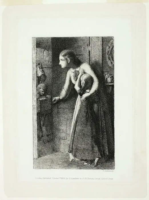 Framed Print : The Haunted House, 1858. Creator: Simeon Solomon Framed Print : The Haunted House, 1858. Creator: Simeon Solomon