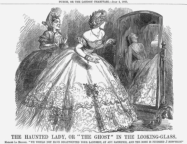 The Haunted Lady, Or The Ghost In the Looking-Glass, 1863. Artist: John Tenniel