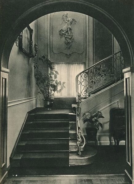 Haus H. Dresden: The Staircase. Designed by Professor E Haiger; executed by the Vereinigte Werksta