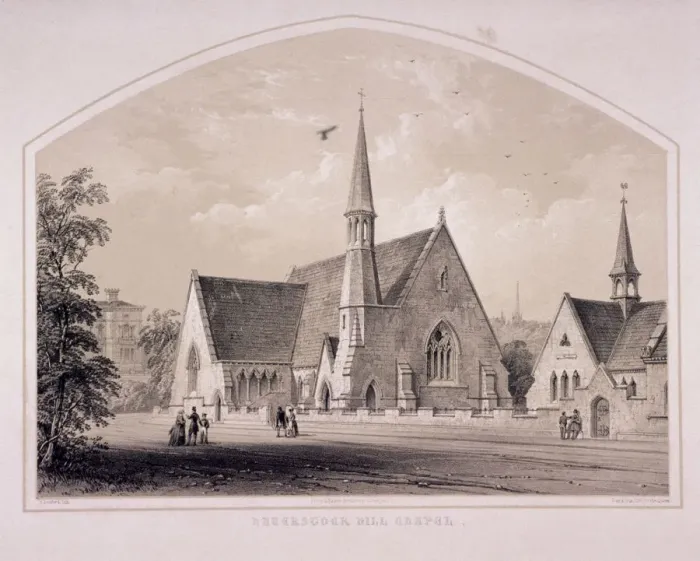 Framed Print : Haverstock Hill Chapel, Hampstead, London, c1850. Artist: F Bedford Framed Print : Haverstock Hill Chapel, Hampstead, London, c1850. Artist: F Bedford