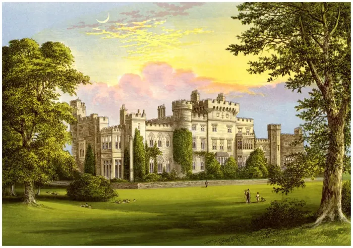 Framed Print : Hawarden Castle, Flintshire, Wales, home of William Gladstone, c1880 Framed Print : Hawarden Castle, Flintshire, Wales, home of William Gladstone, c1880