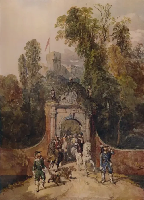 Framed Print : A Hawking Party Setting Out, 19th century, (1935). Artist: George Haydock Dodgson Framed Print : A Hawking Party Setting Out, 19th century, (1935). Artist: George Haydock Dodgson