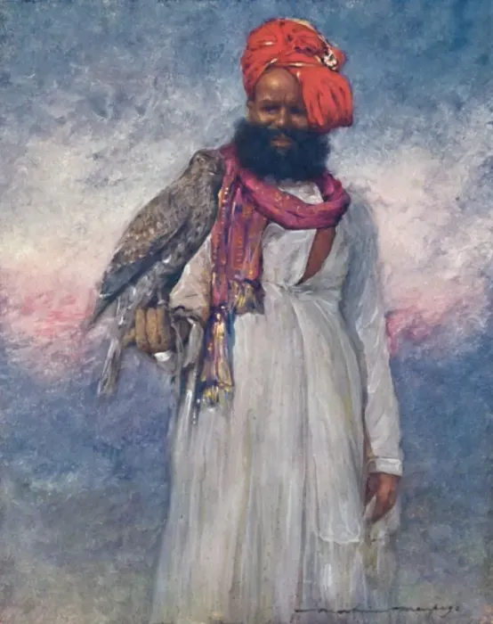 Framed Print : A Hawksman of Rajgarh, 1903. Artist: Mortimer L Menpes Framed Print : A Hawksman of Rajgarh, 1903. Artist: Mortimer L Menpes