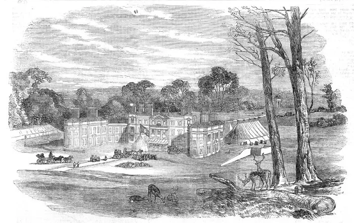 Framed Print : Hawkstone House, the seat of Viscount Hill, 1854. Creator: Unknown Framed Print : Hawkstone House, the seat of Viscount Hill, 1854. Creator: Unknown