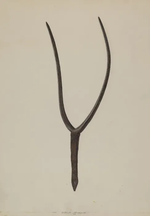 Framed Print : Hay Fork, 1938. Creator: Albert Geuppert Framed Print : Hay Fork, 1938. Creator: Albert Geuppert