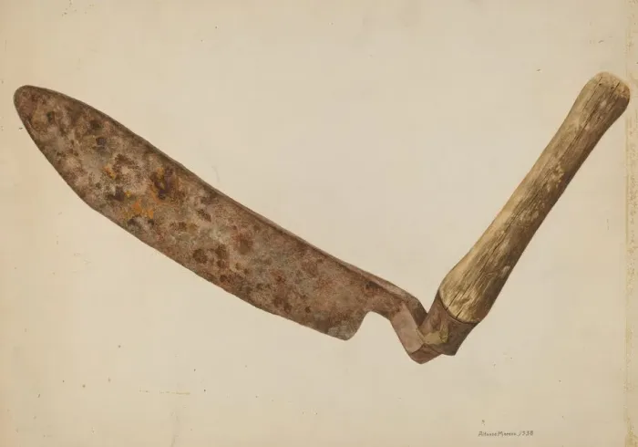Framed Print : Hay Knife, c. 1938. Creator: Alfonso Moreno Framed Print : Hay Knife, c. 1938. Creator: Alfonso Moreno