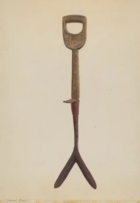Framed Print : Hay Knife, c. 1938. Creator: Samuel Faigin Framed Print : Hay Knife, c. 1938. Creator: Samuel Faigin