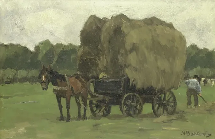 Framed Print : Hay Wagon, 1870-1939. Creator: Nicolaas Bastert Framed Print : Hay Wagon, 1870-1939. Creator: Nicolaas Bastert