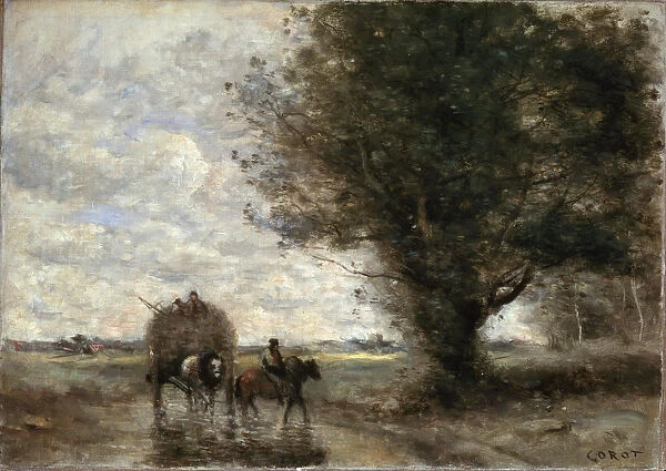 The Haycart, 1865-1870. Artist: Jean-Baptiste-Camille Corot