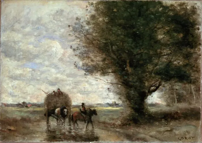 Framed Print : The Haycart, 1865-1870. Artist: Jean-Baptiste-Camille Corot Framed Print : The Haycart, 1865-1870. Artist: Jean-Baptiste-Camille Corot