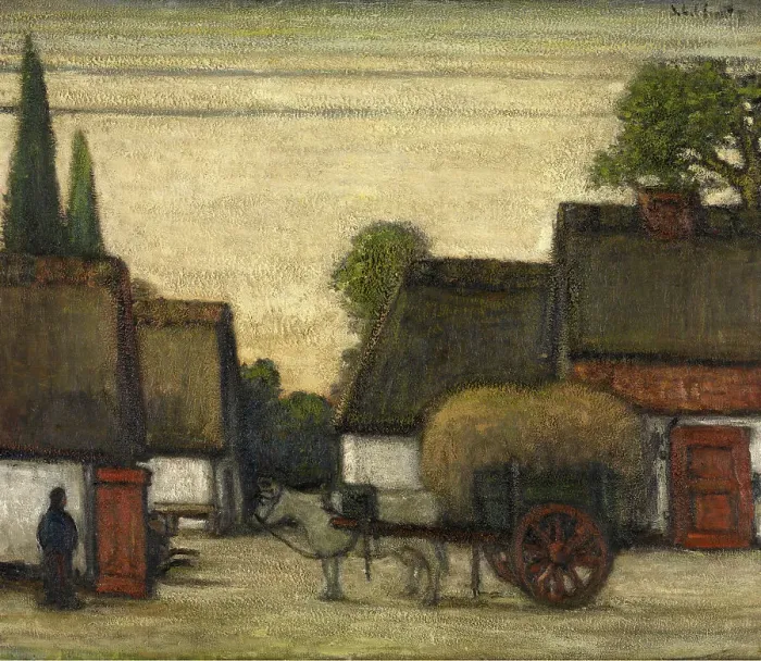 Framed Print : Haycart, c1900-1920. Creator: Jakob Smits Framed Print : Haycart, c1900-1920. Creator: Jakob Smits