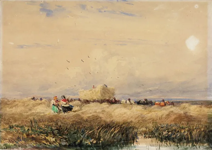 Framed Print : The Hayfield, 1832. Creator: David Cox the Elder Framed Print : The Hayfield, 1832. Creator: David Cox the Elder
